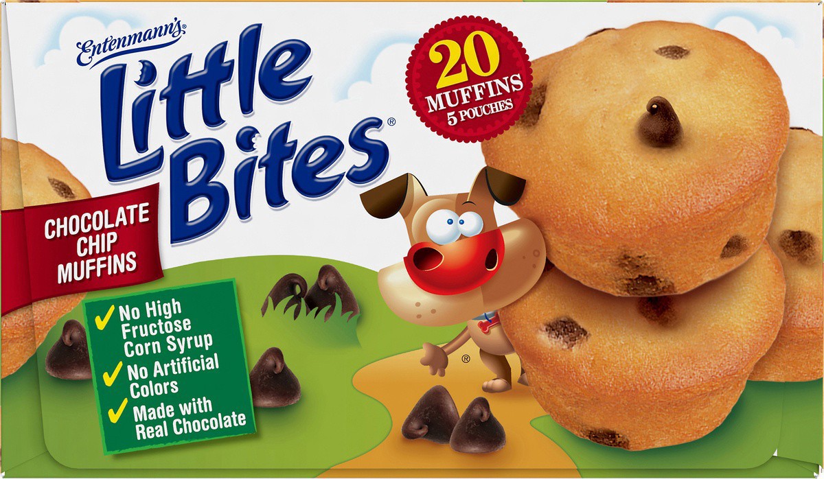 slide 2 of 5, Entenmann's Little Bites Chocolate Chip Muffins, 5 packs, Mini Muffins, 8.25 oz Multipack, 5 ct