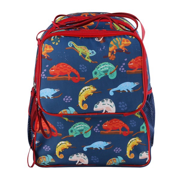 slide 2 of 9, Office Depot School Backpack And Lunch Box Set, Blue Iguana, 1 ct