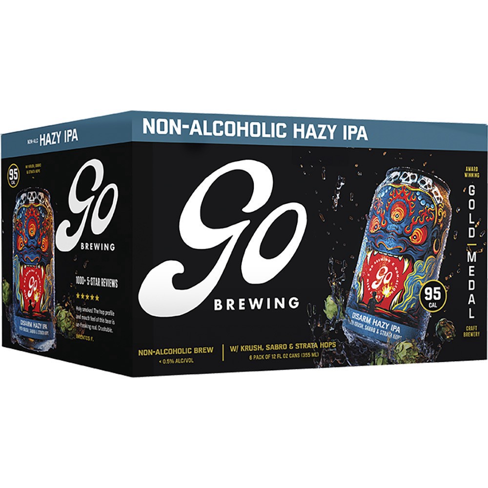 slide 1 of 1, Go Brewing Disarm Hazy Ipa N/a, 6 ct; 12 oz