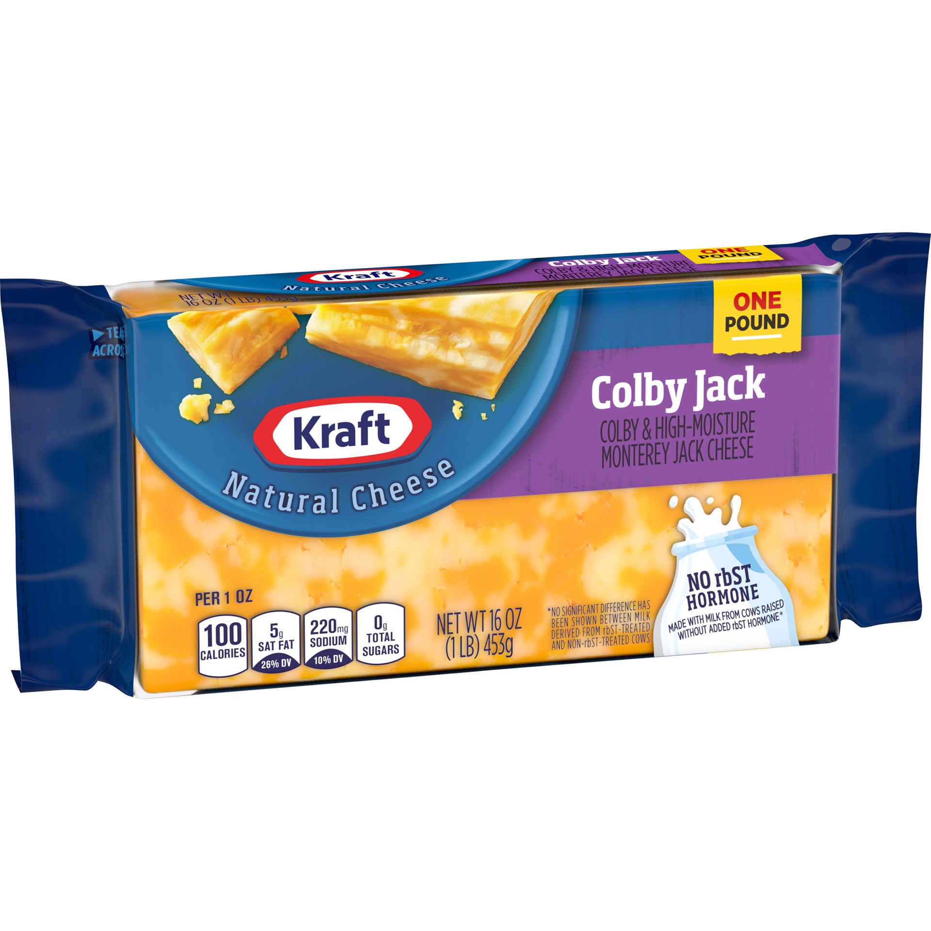 slide 2 of 5, Kraft Colby Jack Marbled Cheese, 16 oz Block, 16 oz