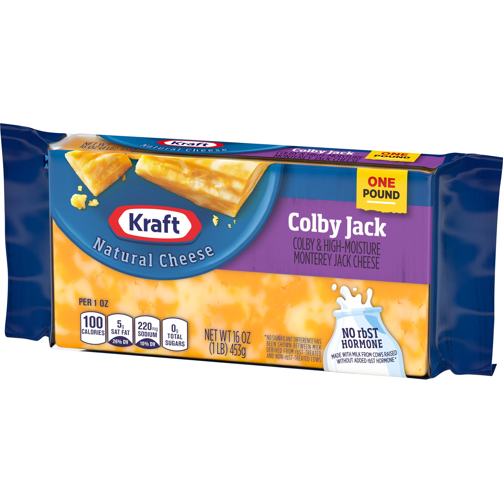 slide 3 of 5, Kraft Colby Jack Marbled Cheese, 16 oz Block, 16 oz