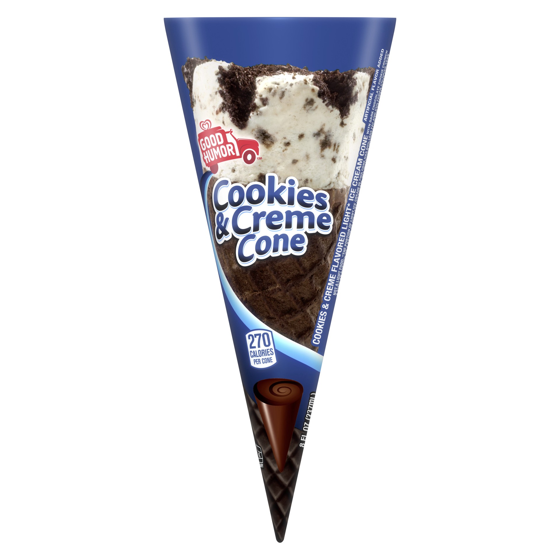 slide 1 of 7, Good Humor Frozen Dessert Giant Cone Cookies N Creme, 1ct, 1 ct