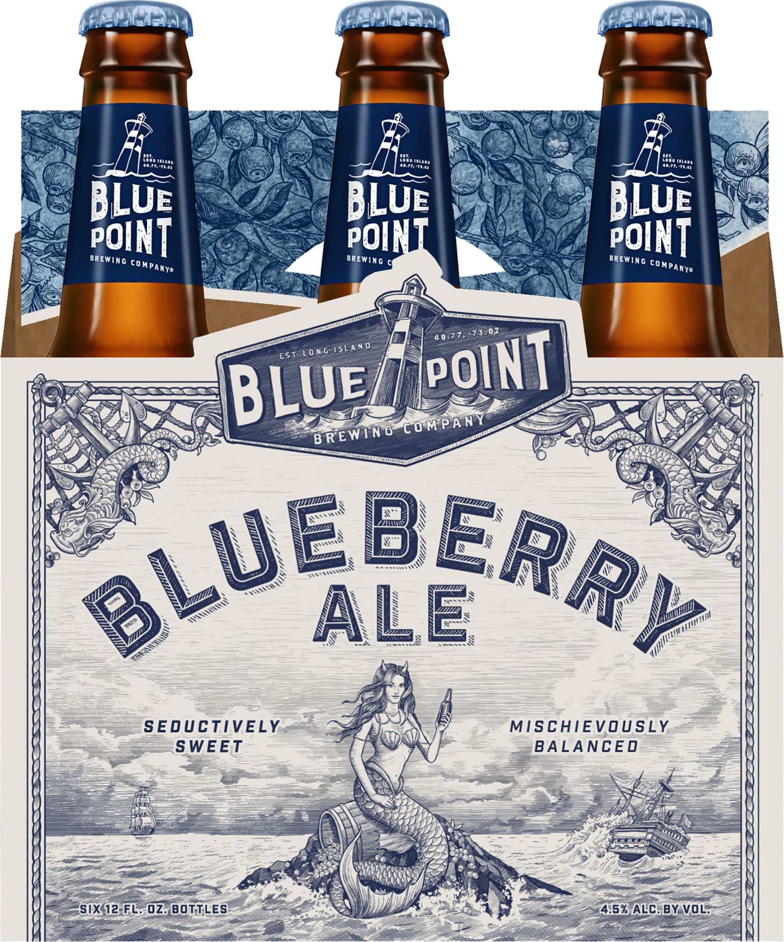 slide 2 of 2, Blue Point Brewing Company Blueberry Ale, 4.5% ABV, 6 ct; 12 fl oz