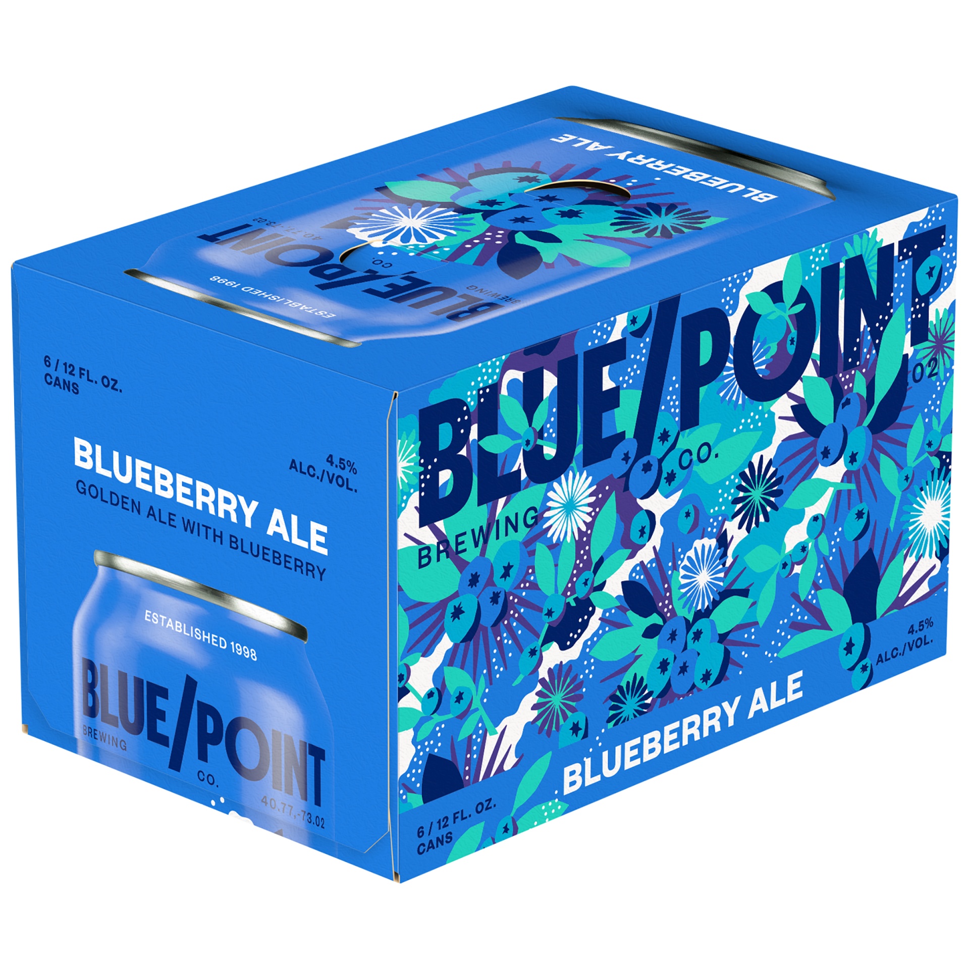 slide 1 of 2, Blue Point Brewing Company Blueberry Ale, 4.5% ABV, 6 ct; 12 fl oz