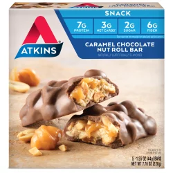Atkins Caramel Chocolate Nut Roll Snack Bar