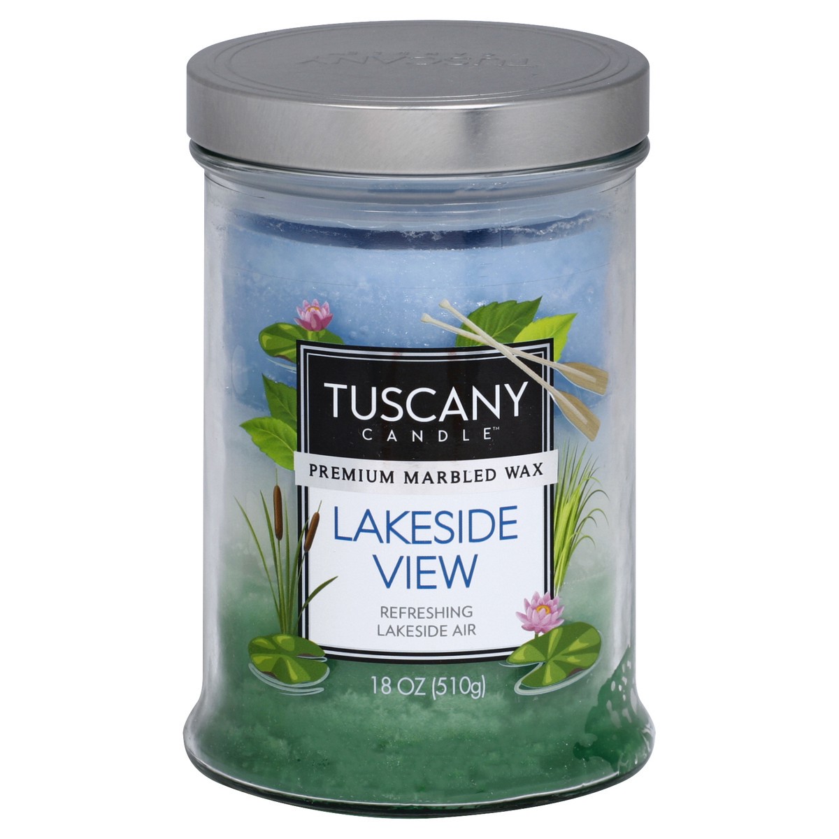 slide 3 of 8, Tuscany Candle Lakeside View Triple Pour Glass Jar Candle - Blue, 1 ct