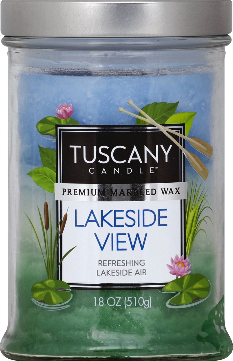 slide 1 of 8, Tuscany Candle Lakeside View Triple Pour Glass Jar Candle - Blue, 1 ct