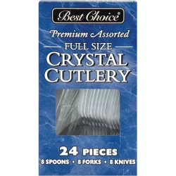 Best Choice Full Size Premium Crystal Assorted Cutlery