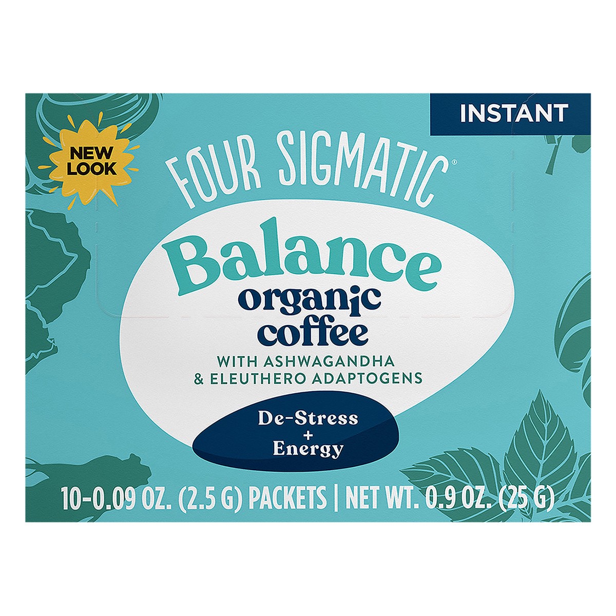 slide 1 of 8, Four Sigmatic BALANCE Organic Instant Coffee Mix with Ashwagandha & Eleuthero Adaptogens , 10 ct