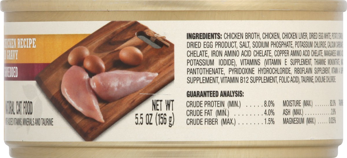 slide 12 of 12, around Shredded Adult Chicken Recipe in Gravy Cat Food 5.5 oz, 5.5 oz
