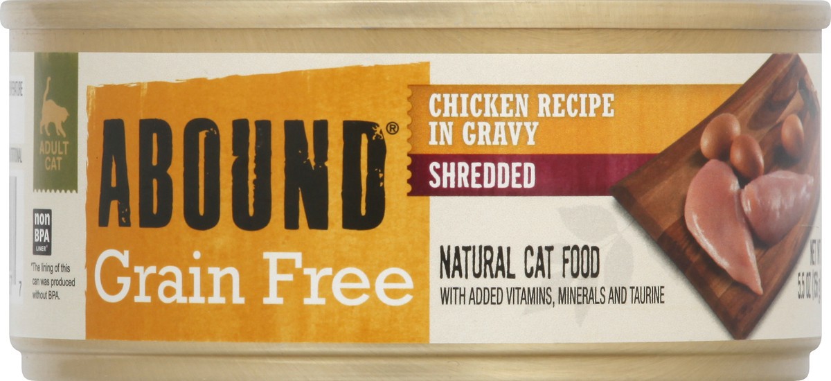 slide 1 of 12, around Shredded Adult Chicken Recipe in Gravy Cat Food 5.5 oz, 5.5 oz