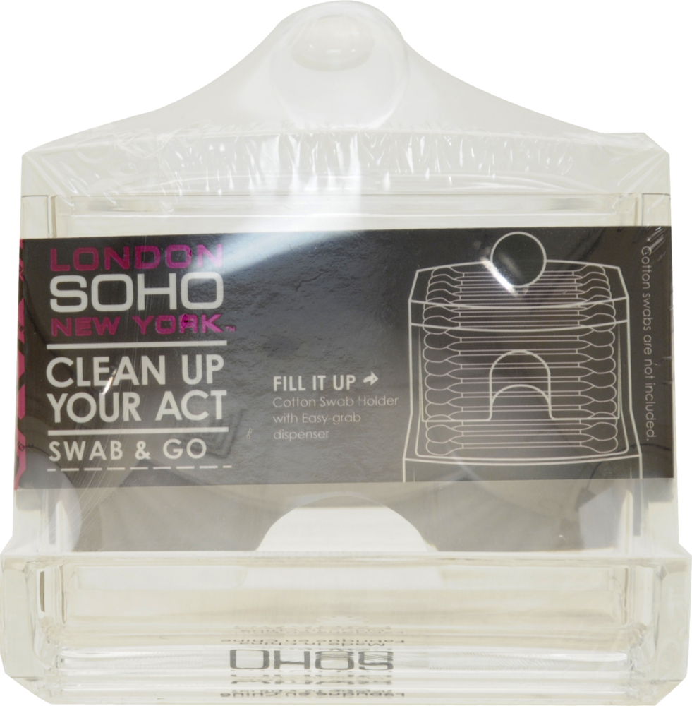 slide 1 of 5, SOHO Clean Up Your Act Cotton Swab Dispenser, 2 ct