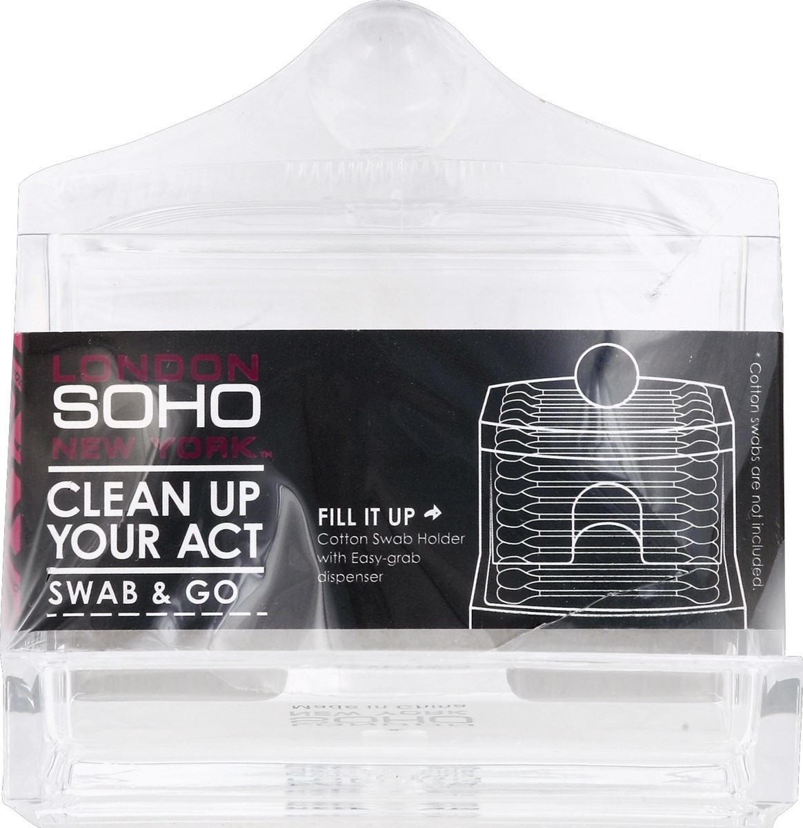 slide 4 of 5, SOHO Clean Up Your Act Cotton Swab Dispenser, 2 ct