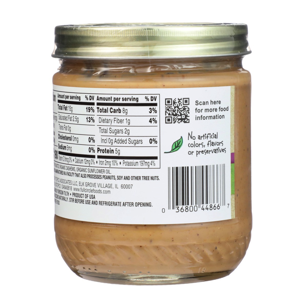 slide 9 of 9, Full Circle Market Creamy Cashew Butter, 12 oz