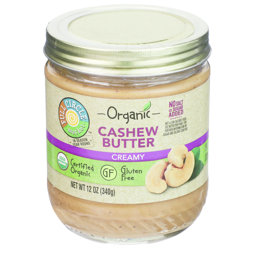 slide 1 of 1, Full Circle Market Creamy Cashew Butter, 12 oz