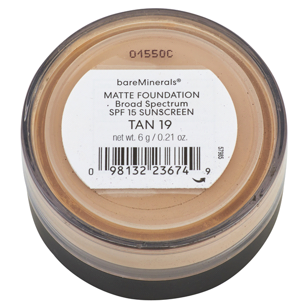 slide 4 of 5, bareMinerals Bare Minerals Matte Foundation Broad Spectrum SPF 15 Tan, 0.21 oz