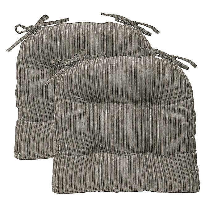 slide 2 of 2, Brentwood Originals Huntington Memory Foam Oversized Chair Pads - Grey, 2 ct