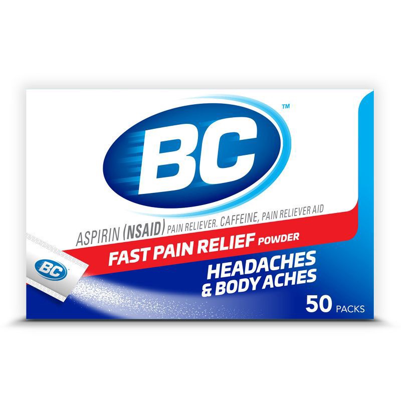slide 5 of 7, BC Aspirin Fast Pain Relief Powder Packets, 50 ct