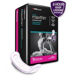 slide 1 of 1, CVS Health Women's Maxthin Protective Pads, Maximum, 18 ct