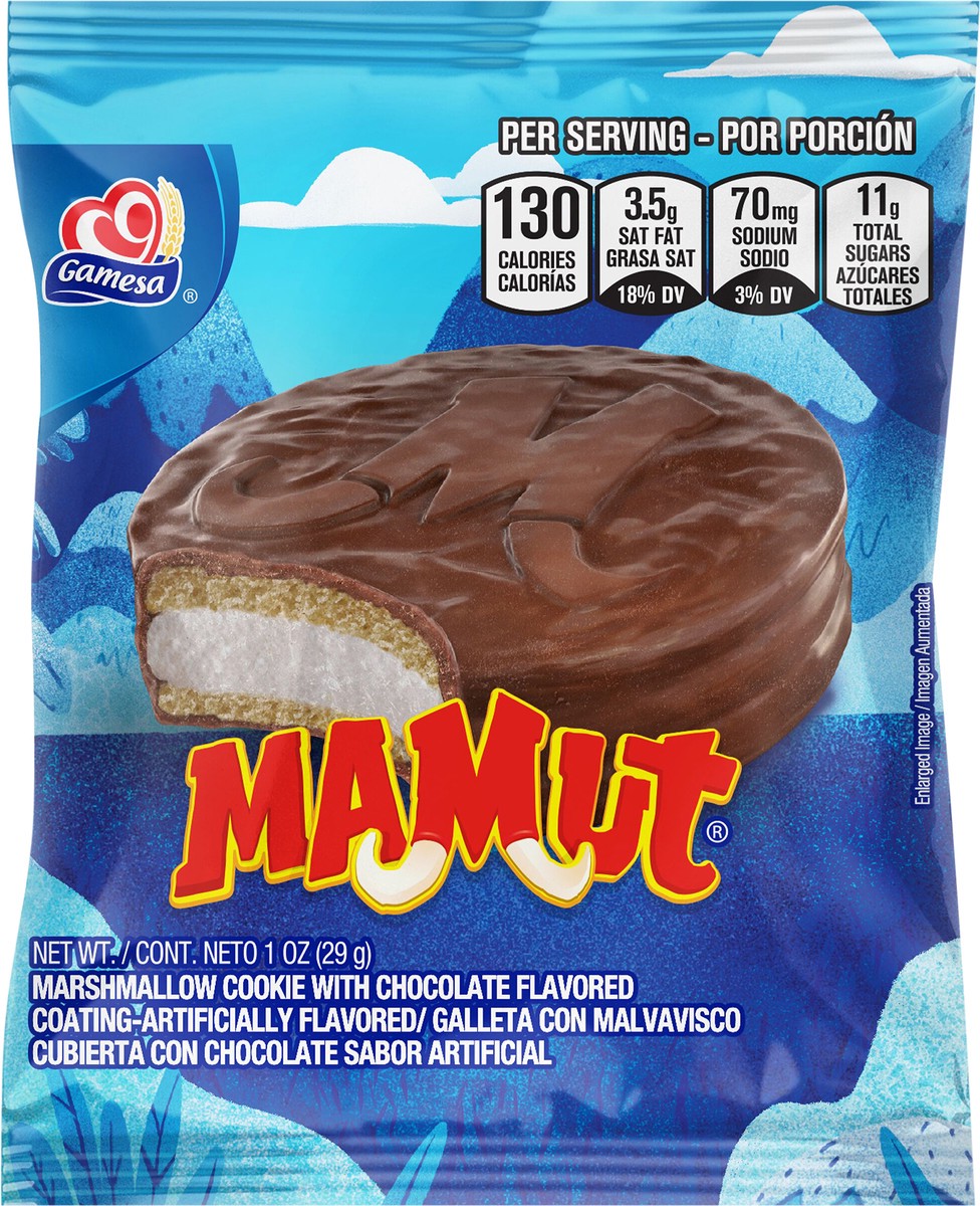 slide 3 of 3, Gamesa Mamut Marshmallow Cookie Chocolate Flavored 1 Oz, 1 oz