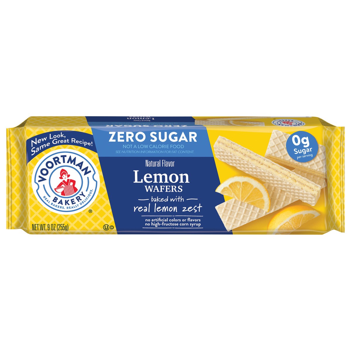 slide 1 of 5, VOORTMAN Bakery Zero Sugar Lemon Wafers 9 oz, 9 oz