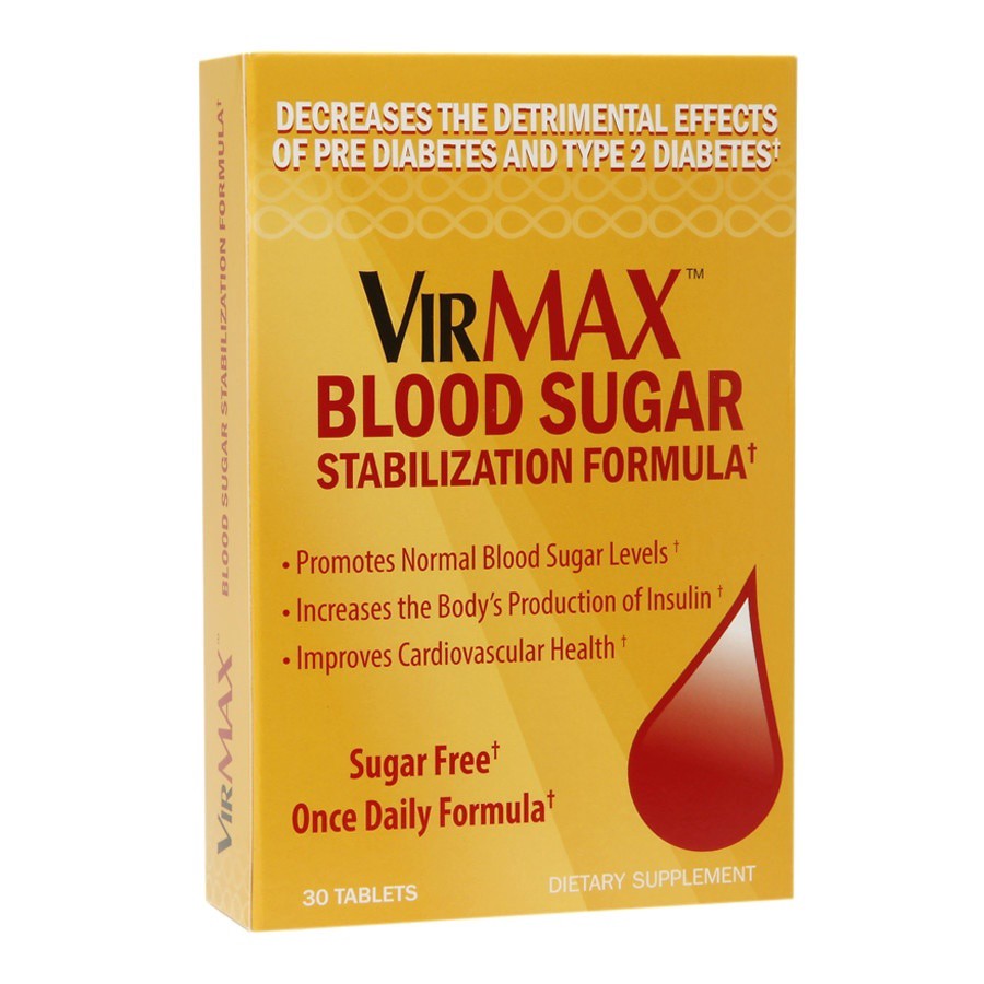 slide 1 of 1, Virmax Blood Sugar Stabilization Formula Dietary Supplement Tablets, 30/Pack, 30 ct