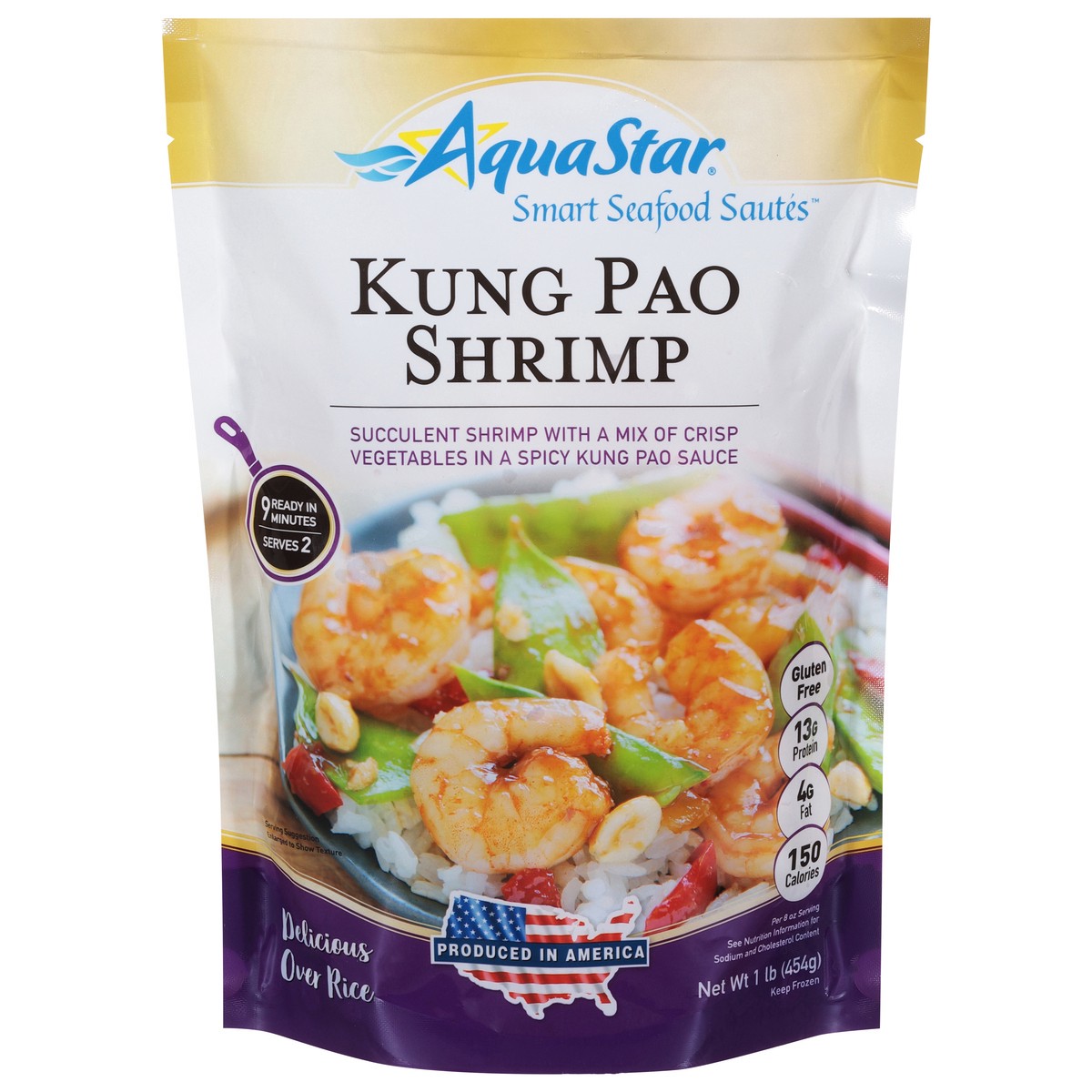 slide 1 of 2, Aqua Star Kung Pao Shrimp Sautes, 16 oz