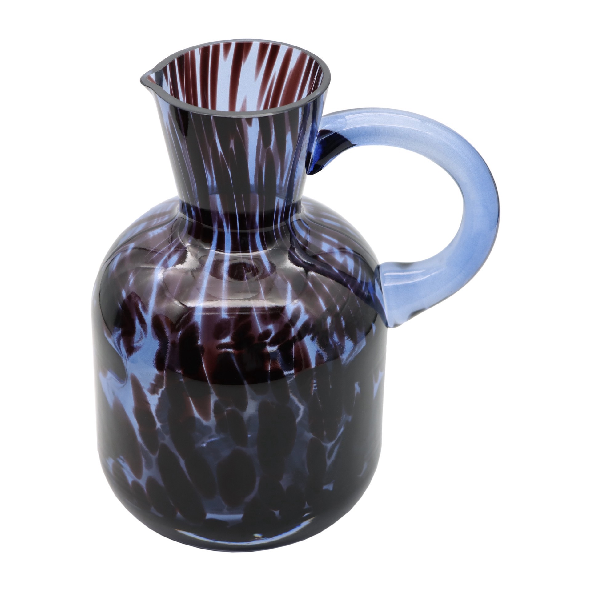 slide 2 of 2, 7.5" Blue Glass Vase Pitcher By Ashland, 5.5 in x 4.7 in x 7.4 in