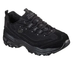 Skechers Women's D'Lites Play On Shoes, Black, Size 6 Wide
