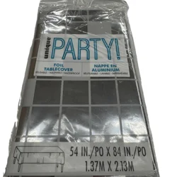Meijer Foil Tbl Cvr Silver 54in X 84in