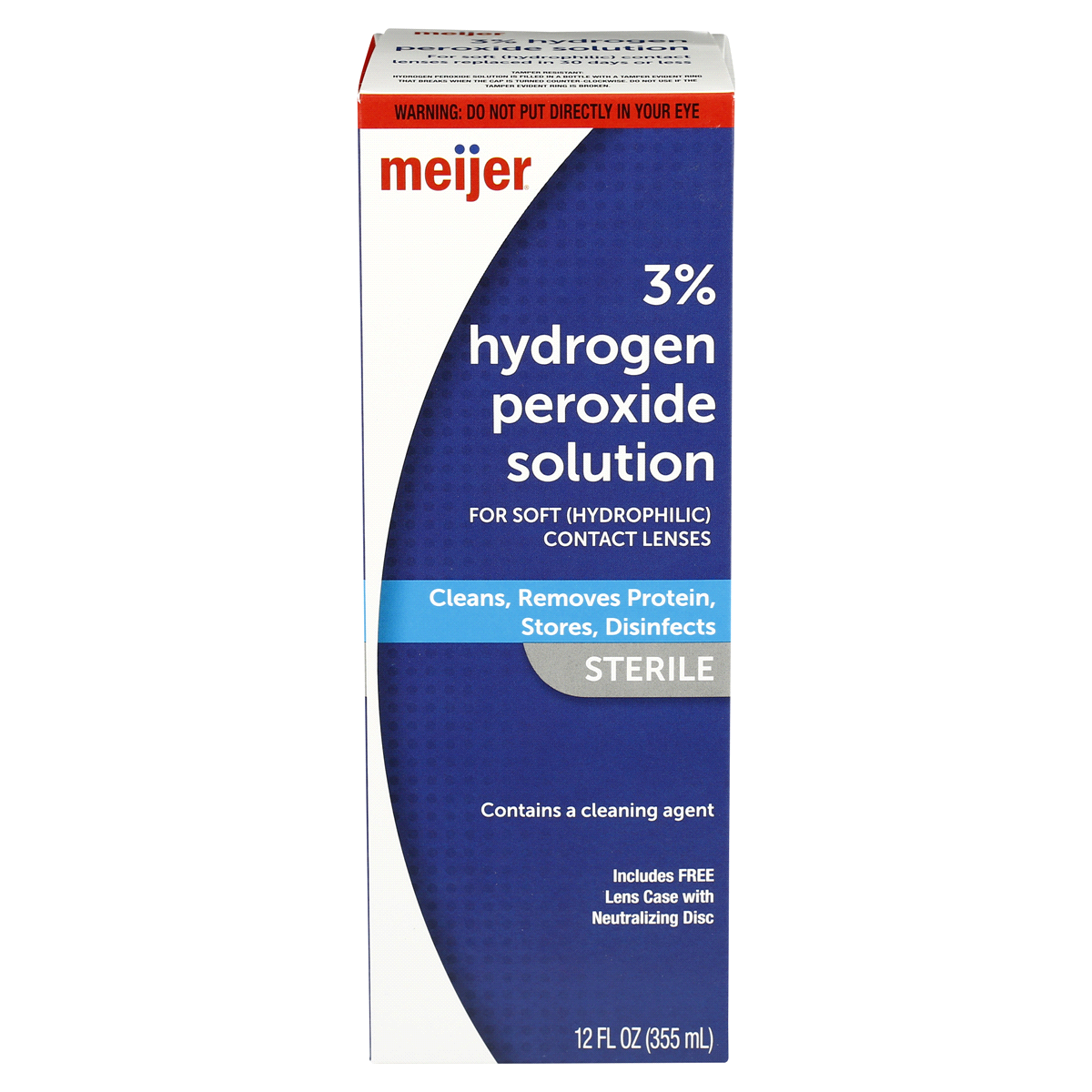 slide 1 of 6, Meijer Hydrogen Peroxide Lens Solution Care System, 12 oz