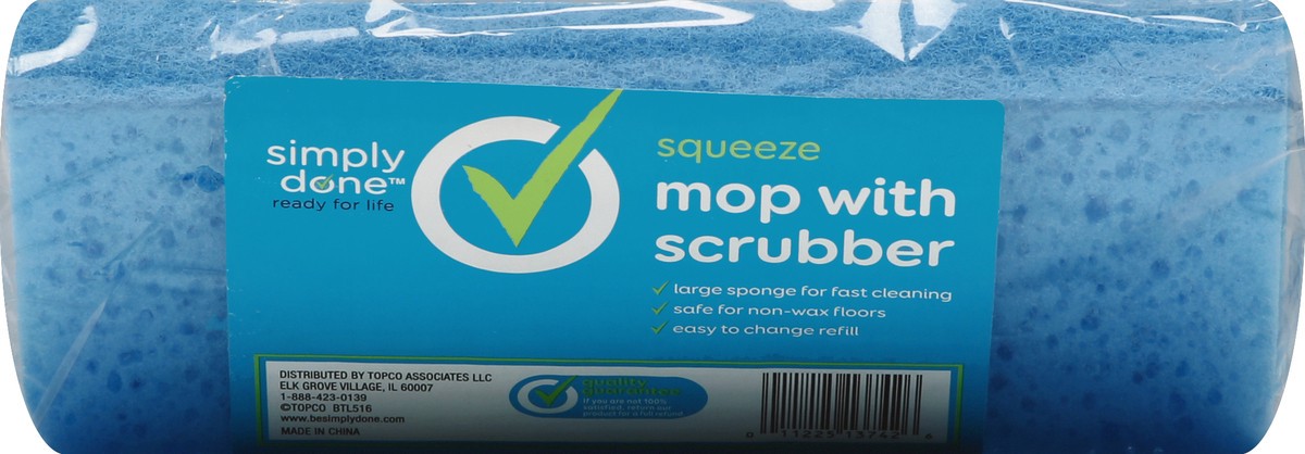 slide 2 of 6, Simply Done Mop Squeeze With Scrubber, 1 ct