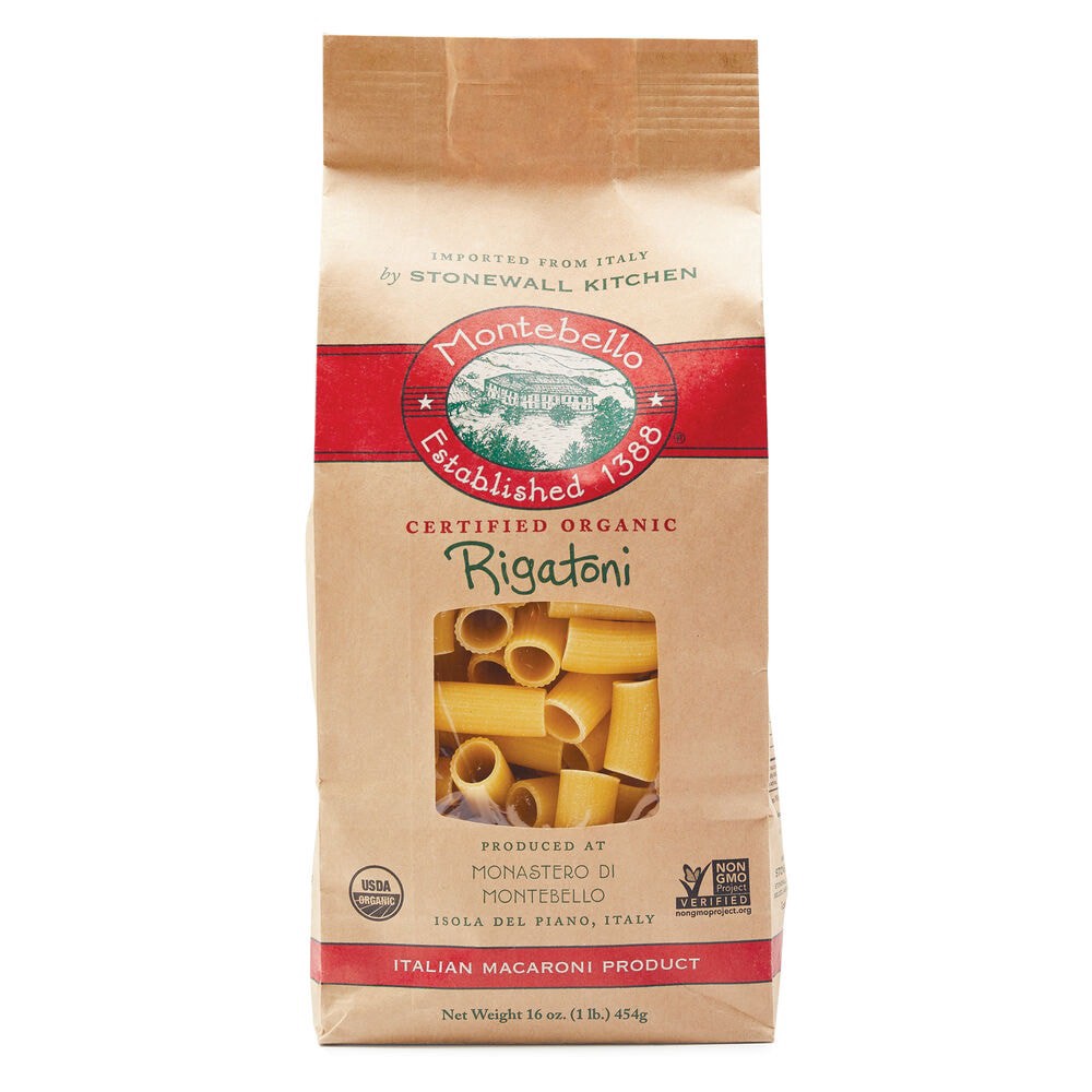 slide 1 of 1, Montebello Rigatoni, Organic, 16 oz