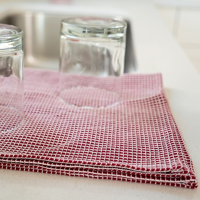 Artisanal Kitchen Supply Flat Kitchen Towels - Red 4 ct
