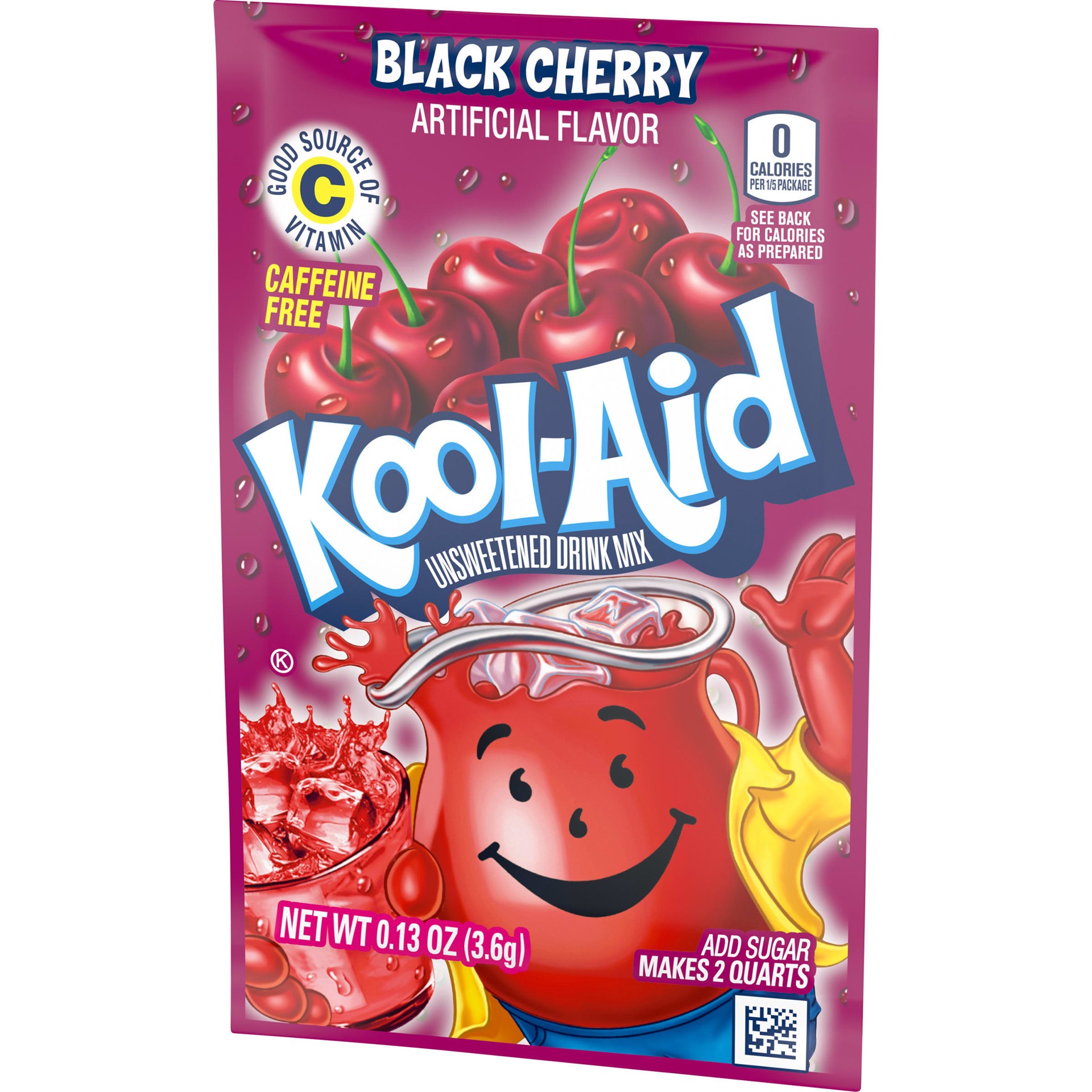 slide 3 of 10, Kool-Aid Unsweetened Black Cherry Powdered Soft Drink Mix, 0.13 oz Packet, 0.13 oz