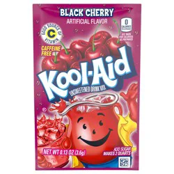 Kool-Aid Unsweetened Black Cherry Powdered Soft Drink Mix, 0.13 oz Packet