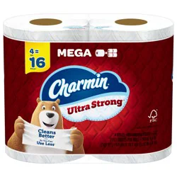 Charmin Ultra Strong Toilet Paper 4 Mega Rolls, 242 Sheets Per Roll