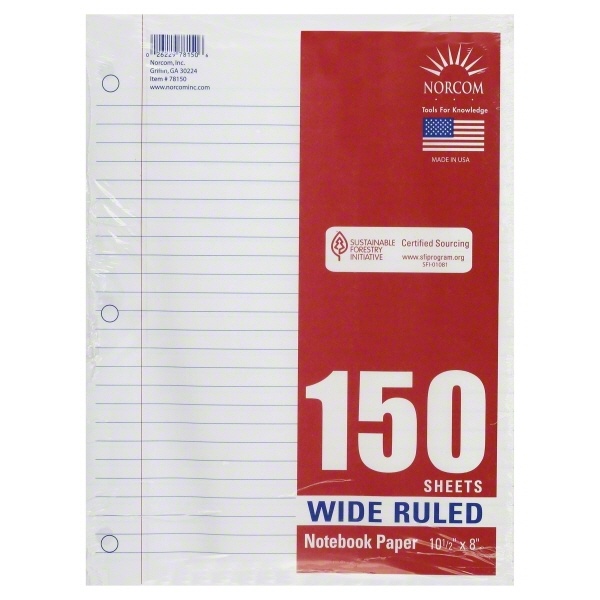 slide 1 of 1, Mead Wide Ruled Filler Paper, 150 ct