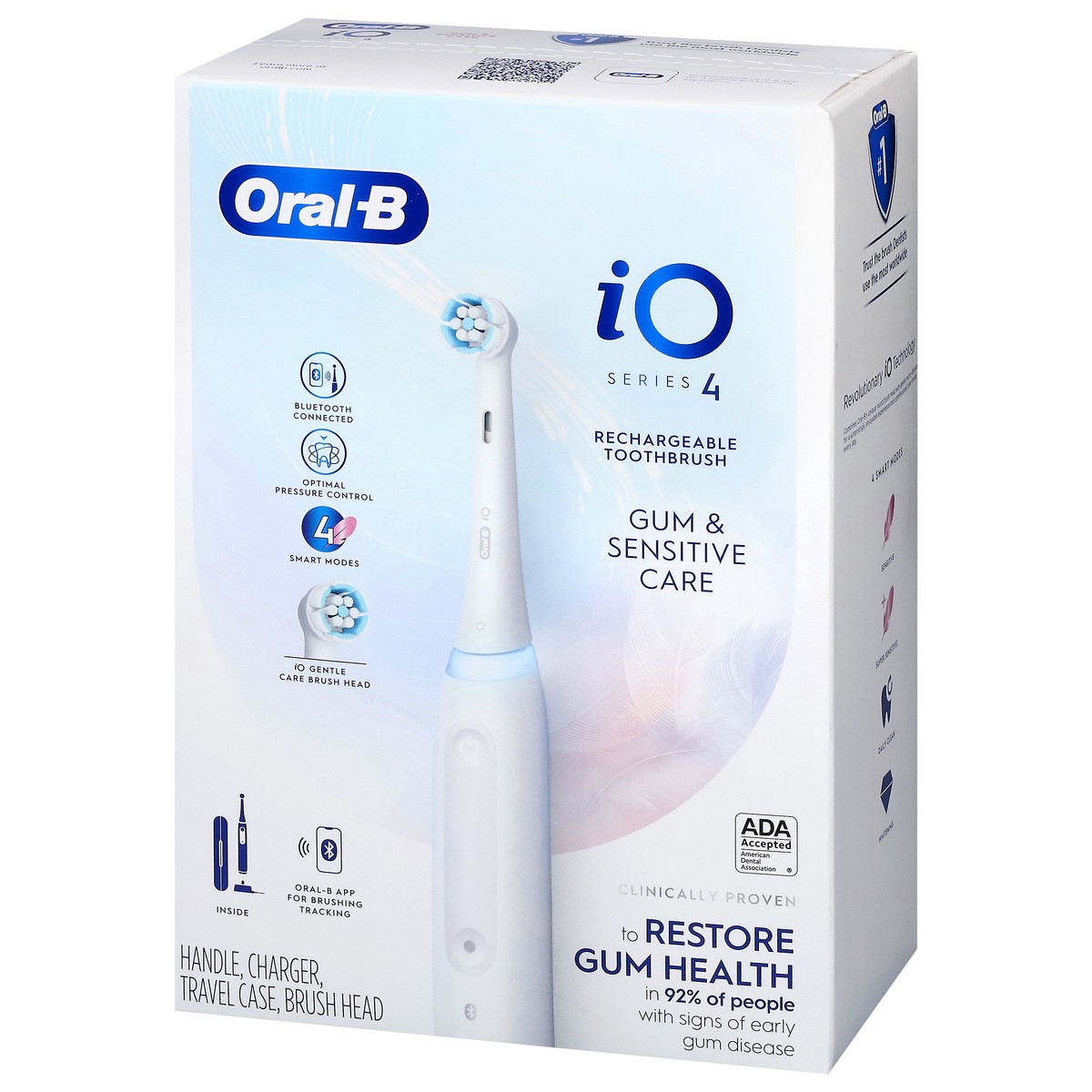 slide 4 of 4, Oral-B iO Rechargeable Gum & Sensitive Care Toothbrush 1 Each, 1 ct