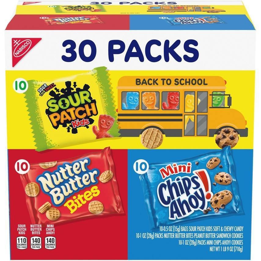 slide 1 of 1, Nabisco Sour Patch Kids Variety Pack, 30 ct