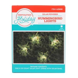 Destination Holiday Solar-Powered Humming Bird Lights
