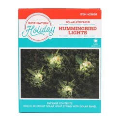 Destination Holiday Solar-Powered Humming Bird Lights