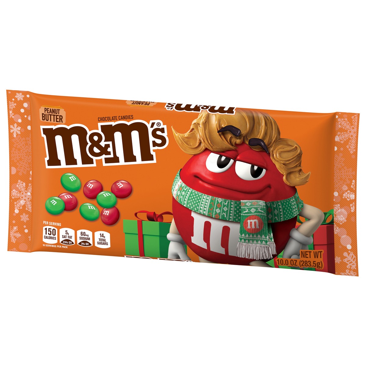 slide 5 of 12, M&M's Holiday Peanut Butter Chocolate Candies - 10oz, 10 oz