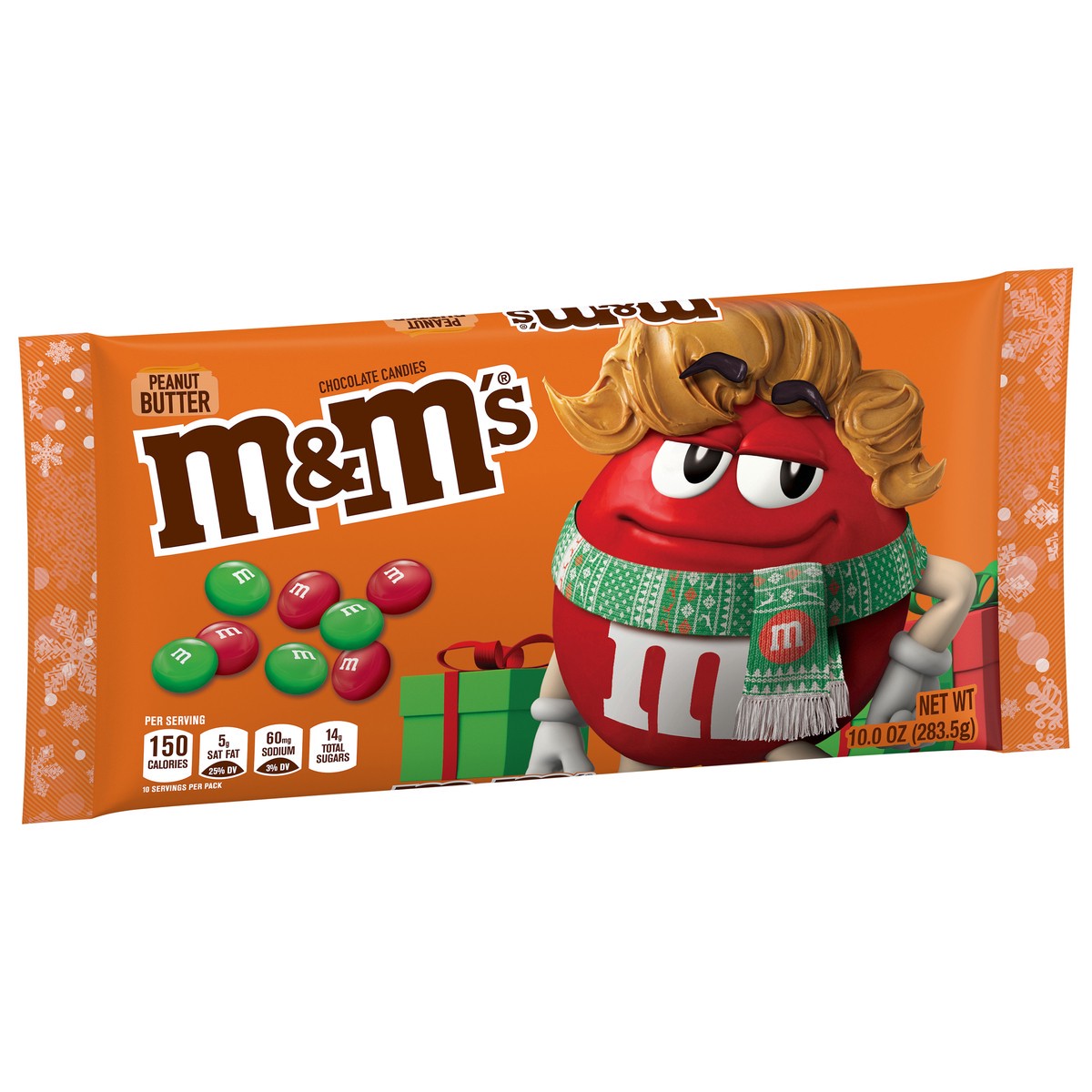 slide 11 of 12, M&M's Holiday Peanut Butter Chocolate Candies - 10oz, 10 oz