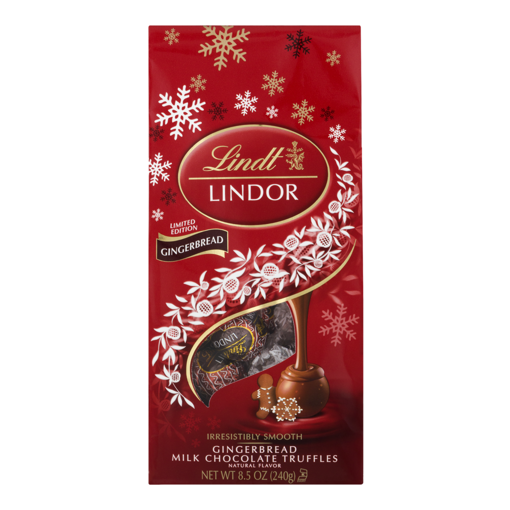 slide 1 of 1, Lindt Bag Milk Chocolate Gingerbread, 8.5 oz