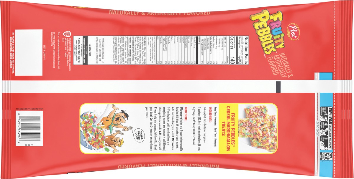 slide 10 of 11, Fruity Pebbles Cereal 32 oz, 32 oz