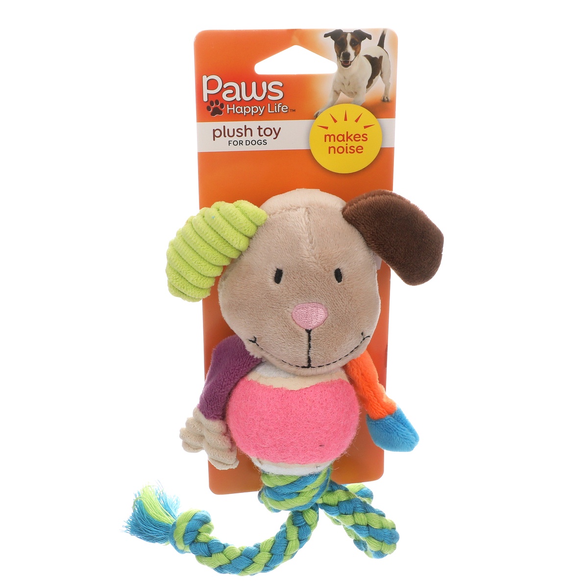 slide 1 of 1, Paws Happy Life Plush Monkey Dog Toy, 1 ct