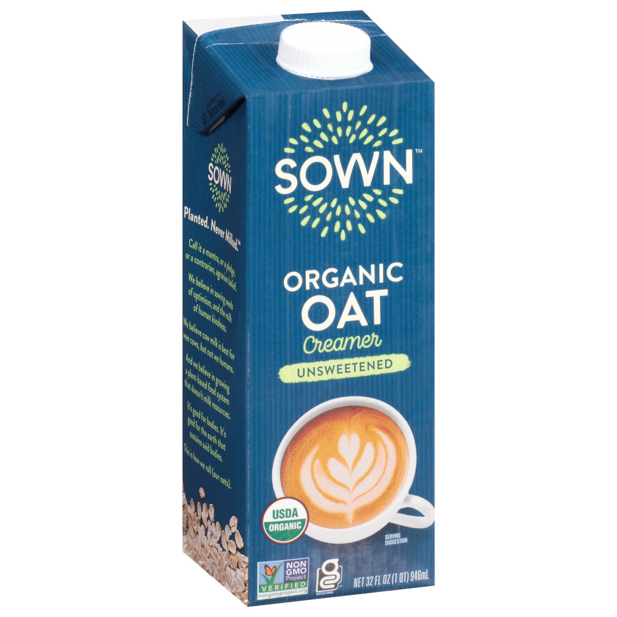 slide 9 of 9, Sown Unsweetened Organic Oat Creamer 32 fl oz, 32 fl oz