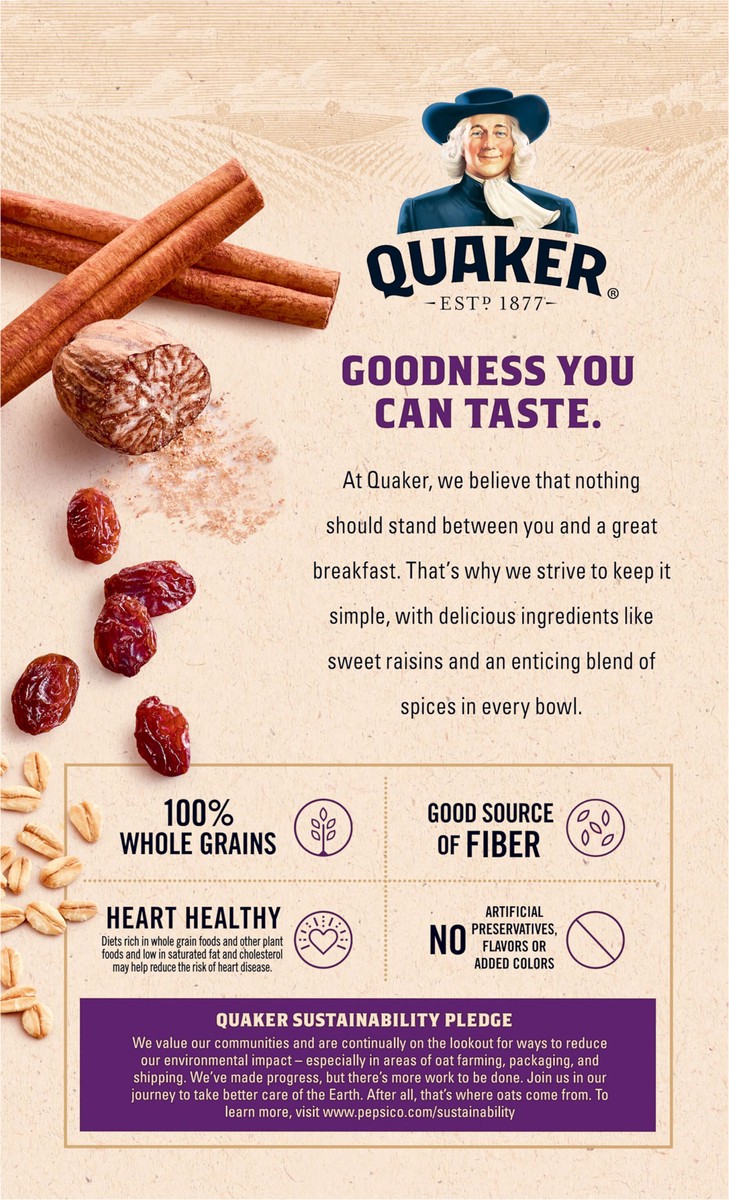 slide 4 of 7, Quaker Instant Oatmeal, Raisins & Spice, 8 ct