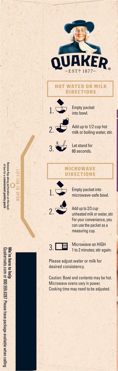 slide 7 of 7, Quaker Instant Oatmeal, Raisins & Spice, 8 ct